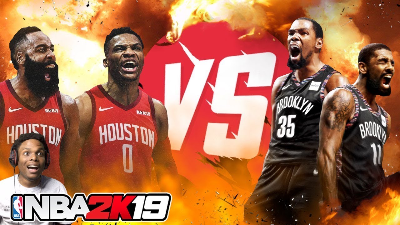 NBA 2K19 KYRIE AND DURANT VS HARDEN AND WESTBROOK!! EPIC BATTLE