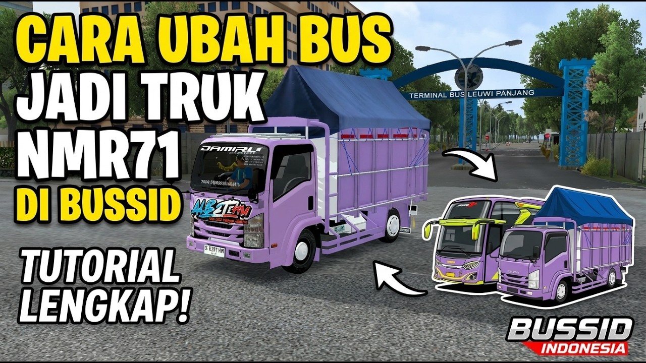 Как переоборудовать обычный автобус в грузовик NMR71 в Bussid