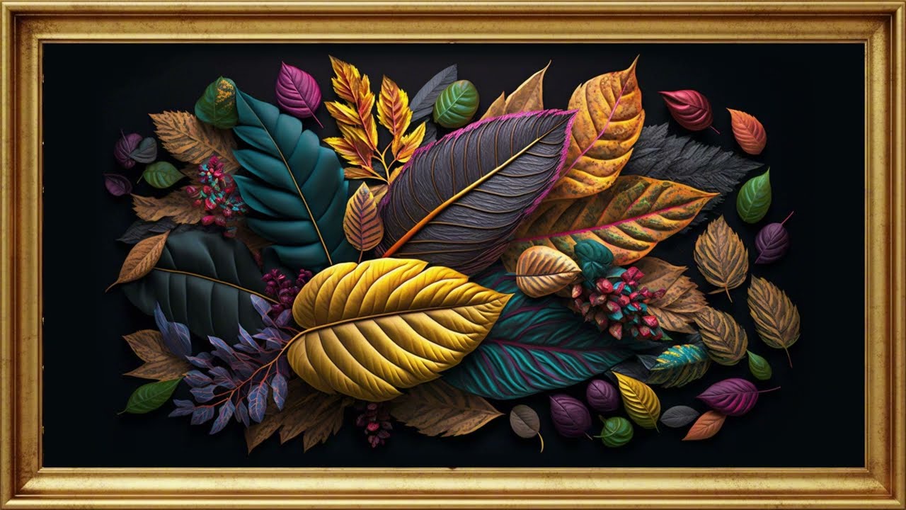 TV Frame - Colorful Display Leaves 4K - 2hrs