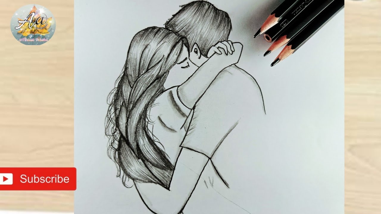 Learn to draw Couple Sketch step by step ll How to draw best couple drawing tutorial