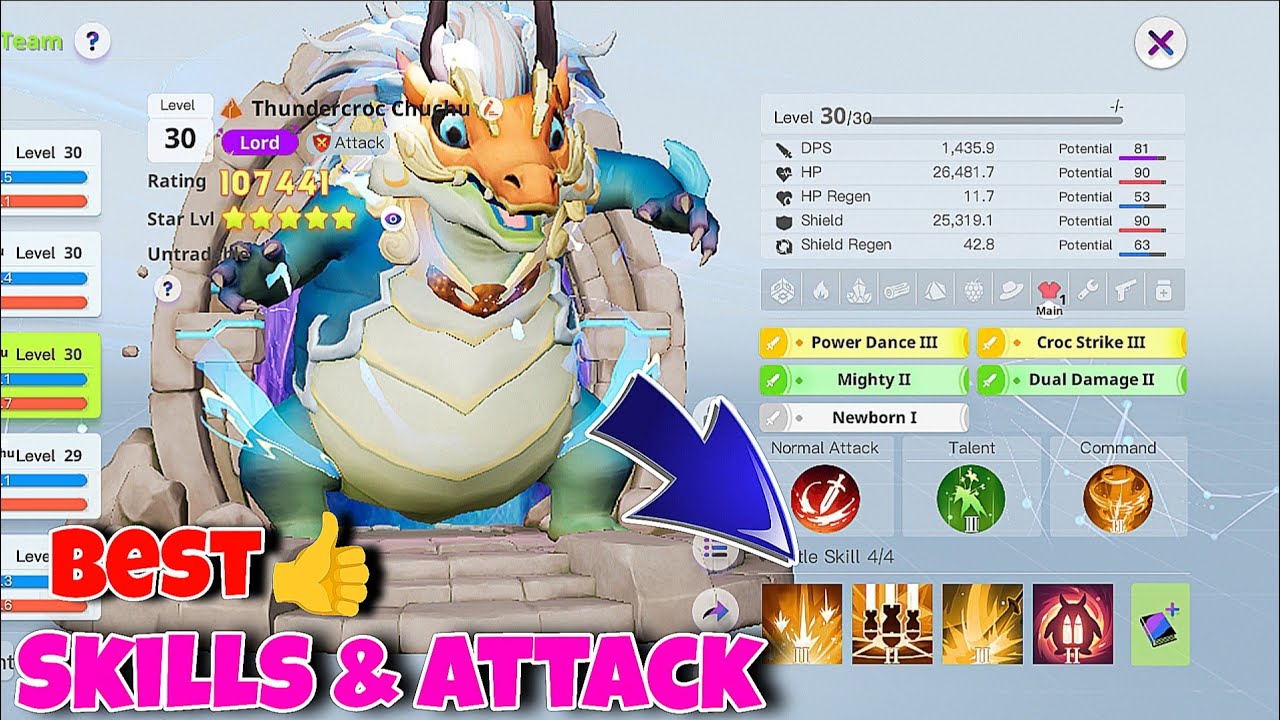 Best skills & Attacks For Thunder⚡Croc🐊 | Lord chuchu Tips And Tricks 🤫 | #auroria