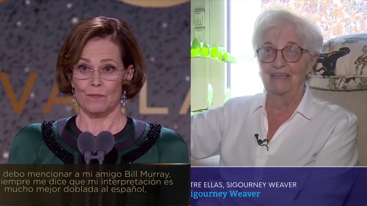 Sigourney Weaver homenajea a María Luisa Solá  en los Goya