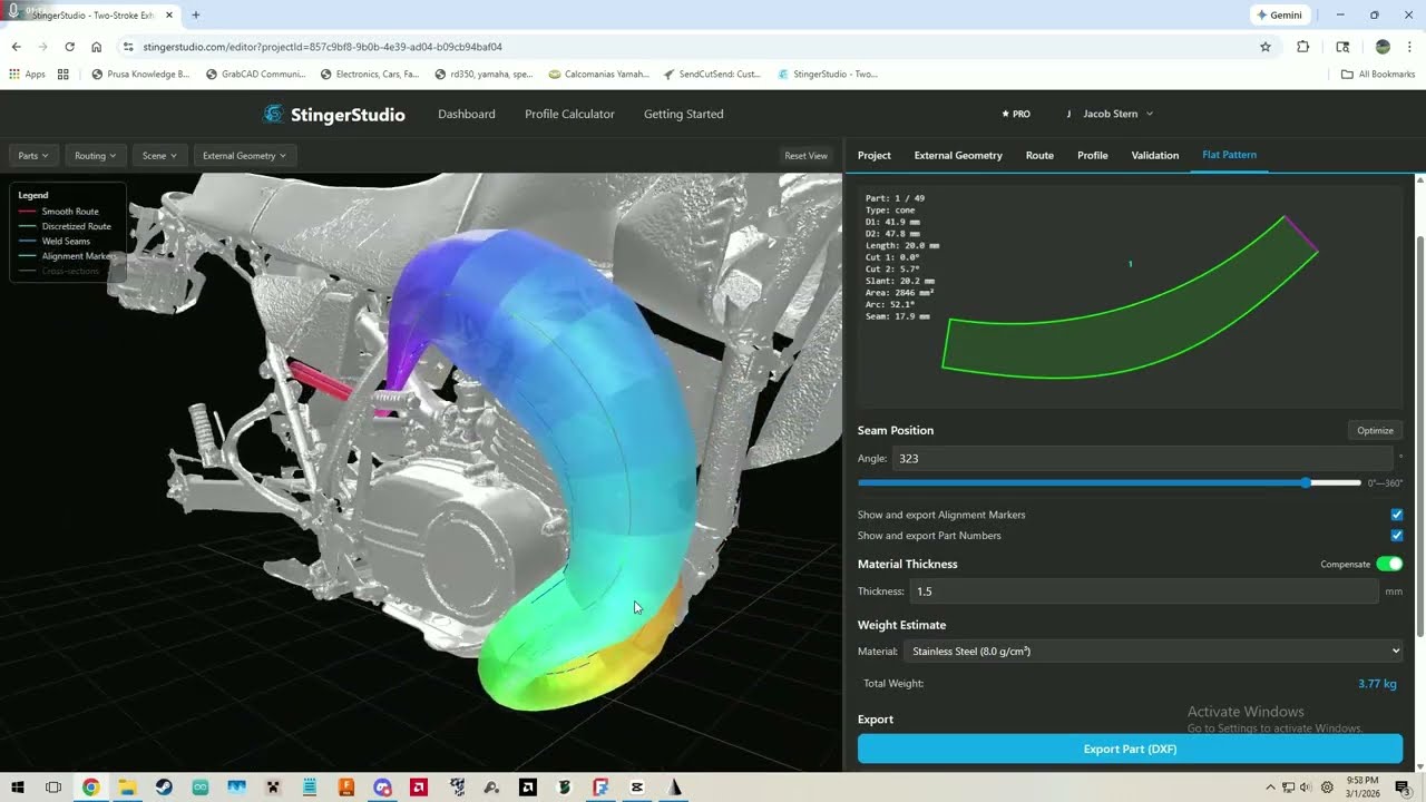 3D Scanning and designing  expansion chambers for the RD350 Swapped XT350