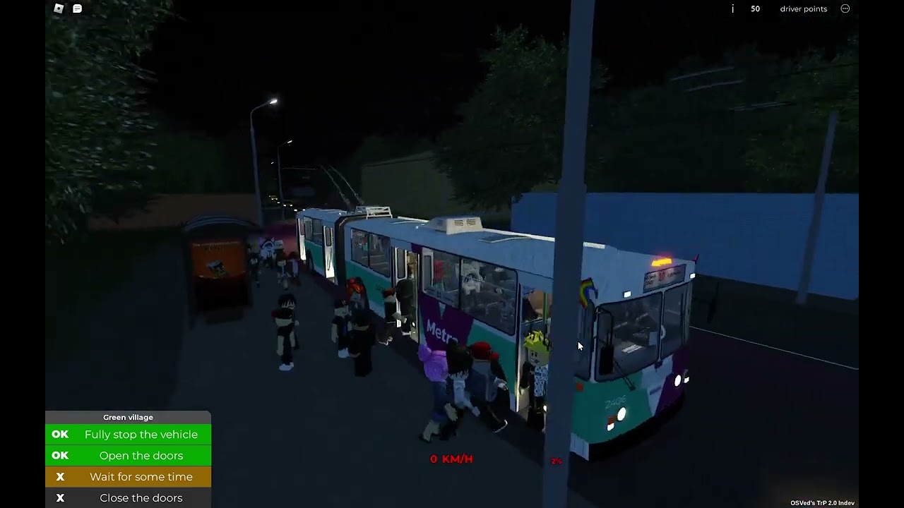Roblox OneSkyVed's Trolleybuses Place (TrP) | Setup and driving Route 10 on the Ziu-10 Trolleybus
