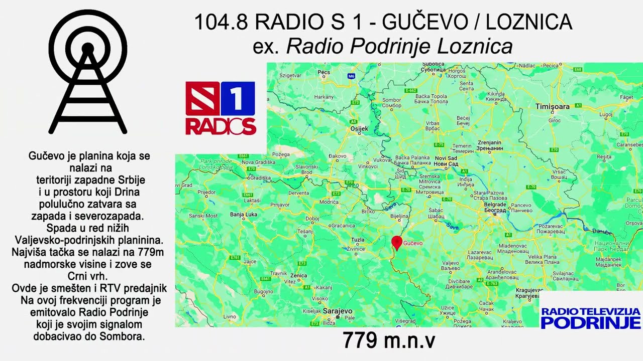 104.8 fm Radio S from Gucevo in Sombor