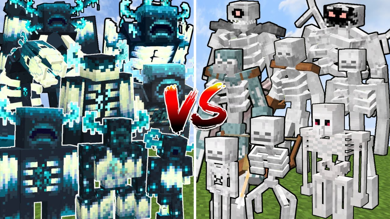 ALL MINECRAFT MUTANT WARDENS vs ALL MINECRAFT MUTANT SKELETONS | Minecraft Mob Battle