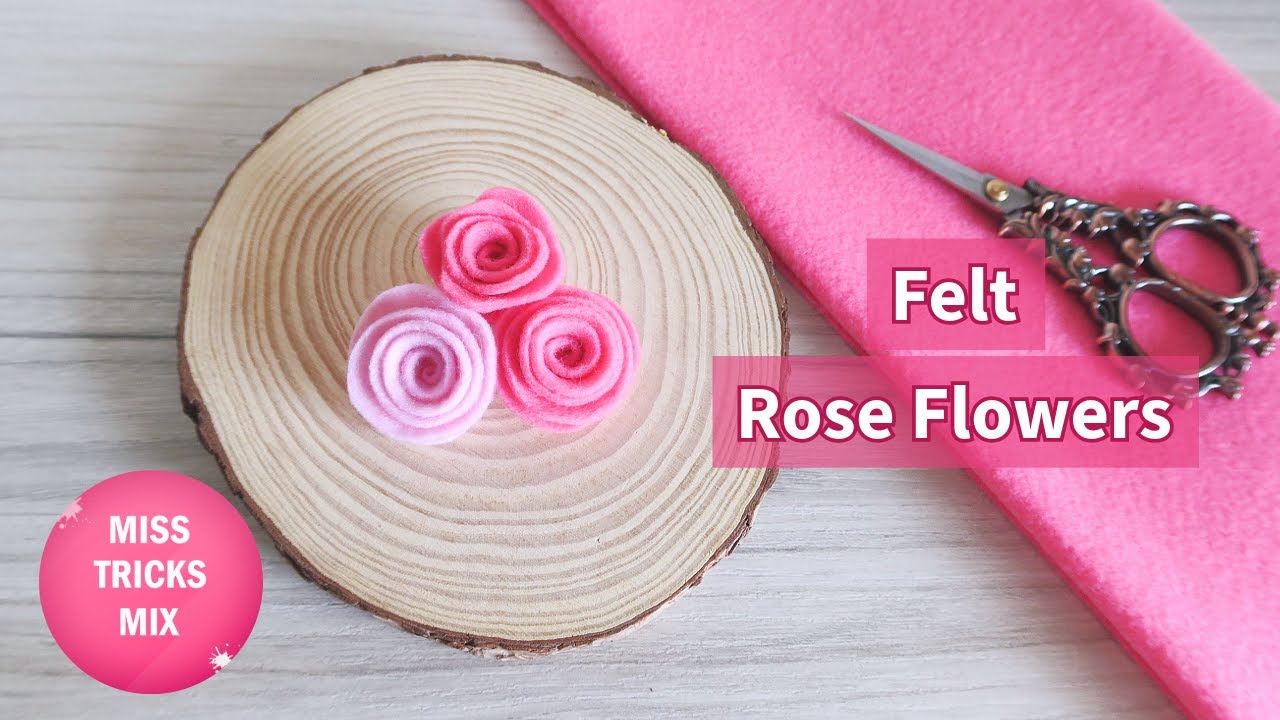 DIY: Easy Felt Rose Flower Tutorial | Felt Crafts | Felt Flowers | Spring Crafts.
