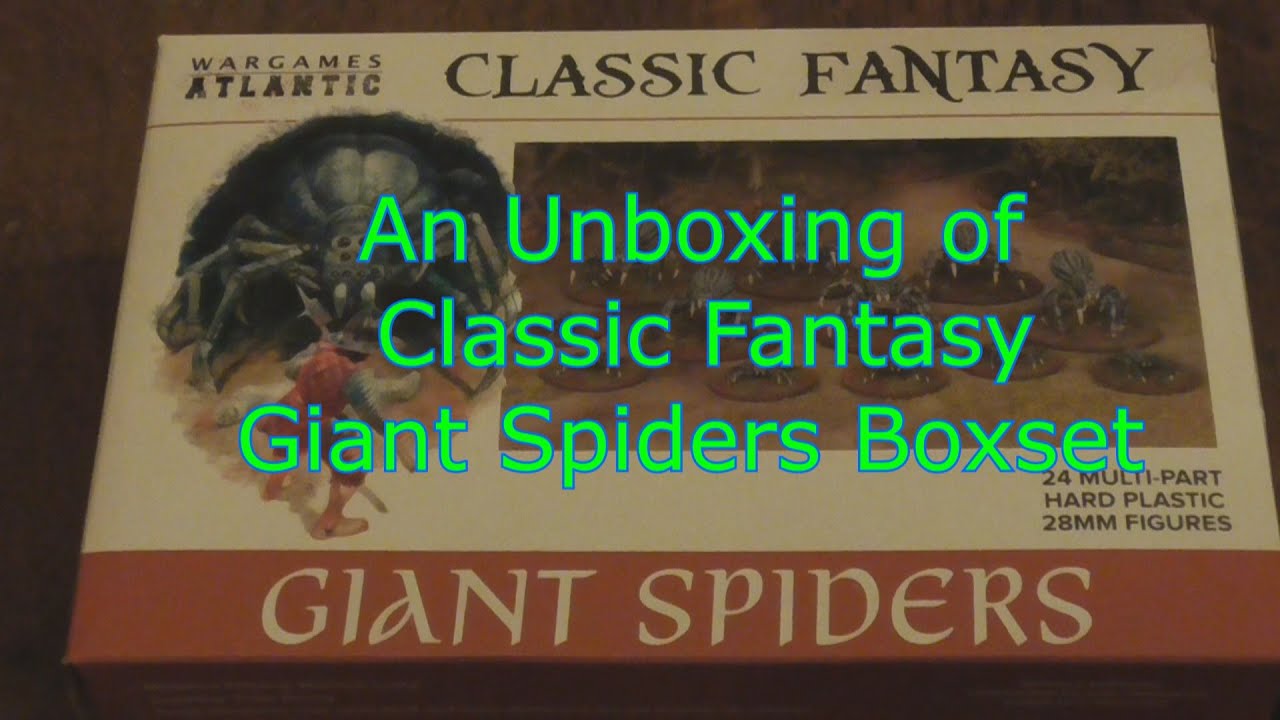 An Unboxing of Classic Fantasy Giant Spiders boxset