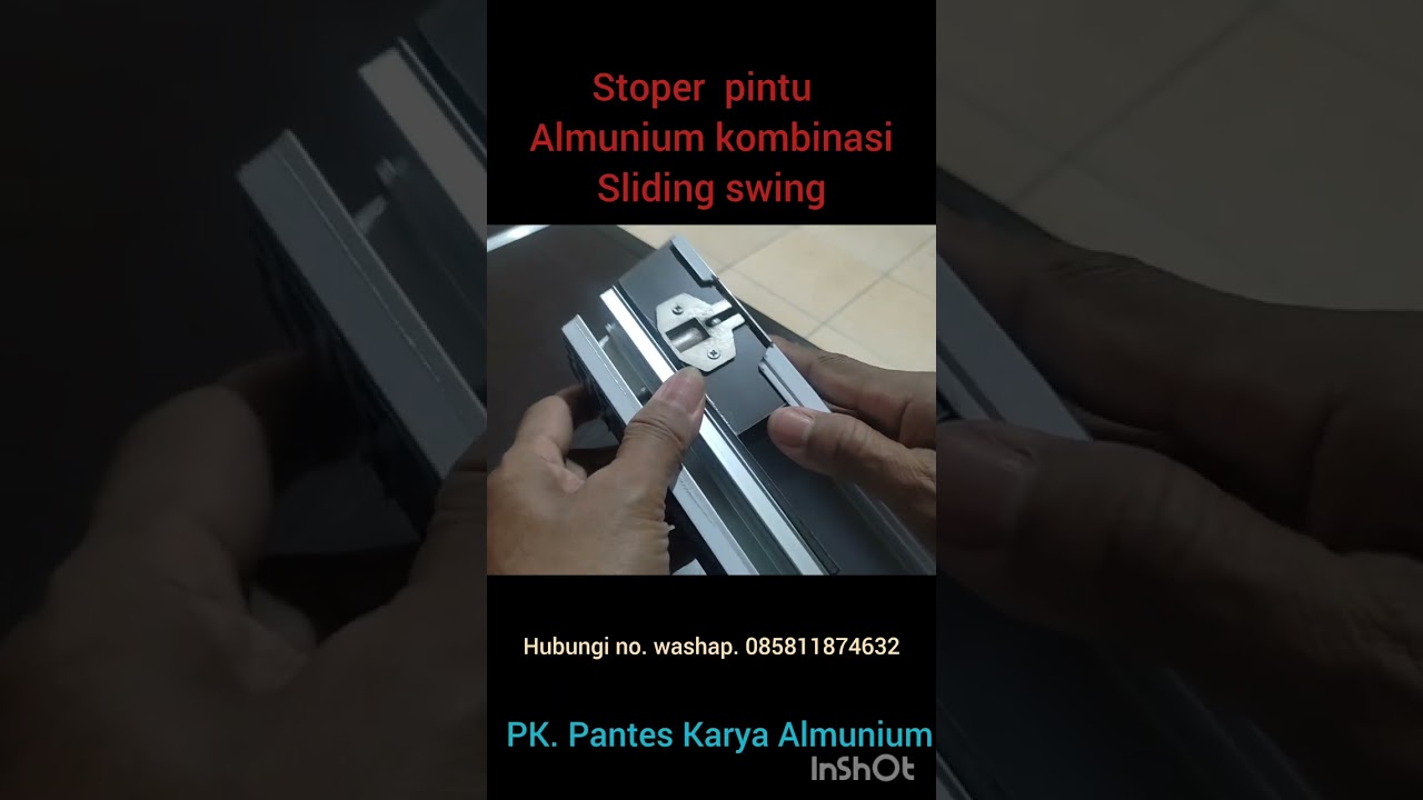 STOPER PINTU ALUMINIUM KOMBINASI SLIDING SWING
