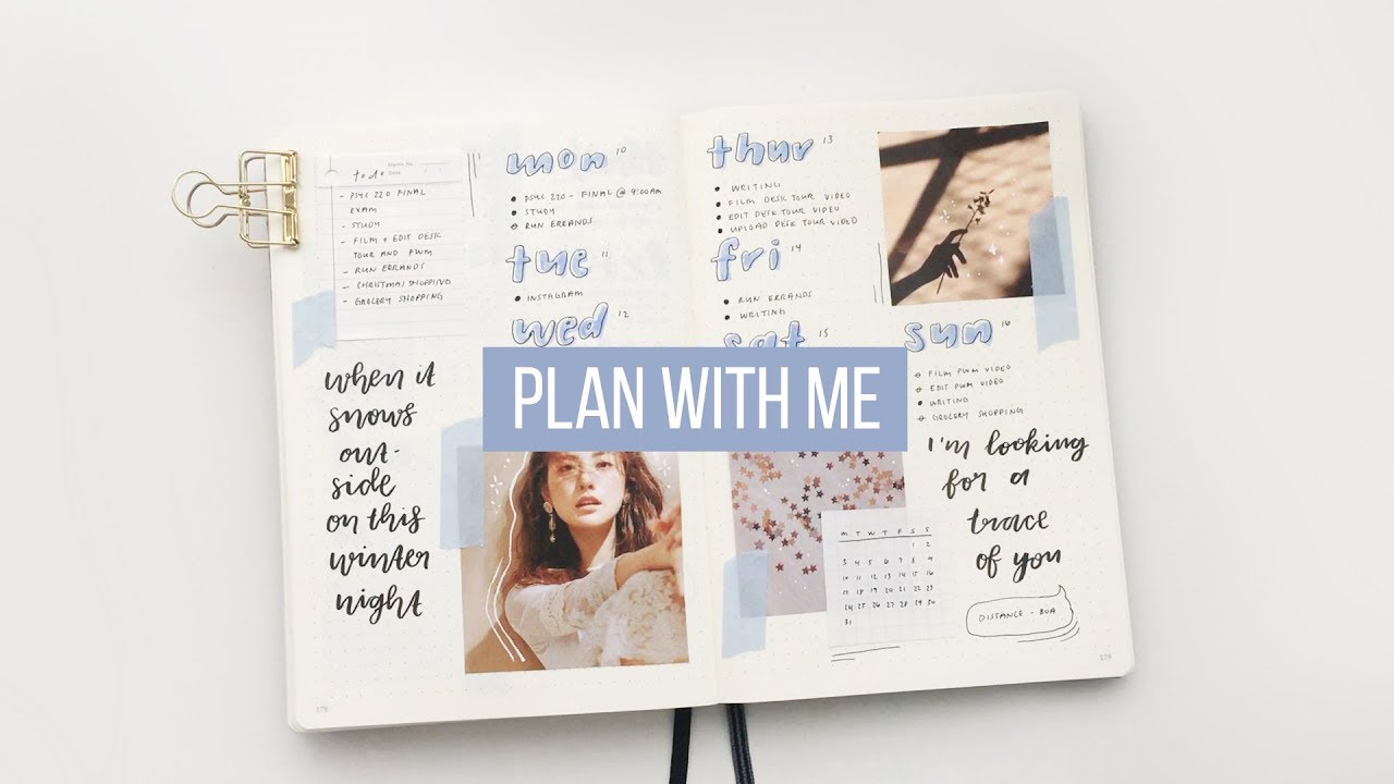 kpop bullet journal | plan with me | december 2018 weekly spread