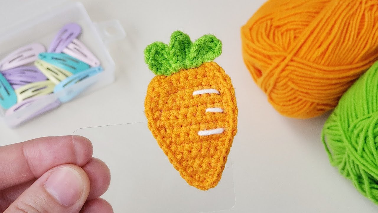 CARROT Hair Clip | Crochet Hair Accessories | SpringDay DIY