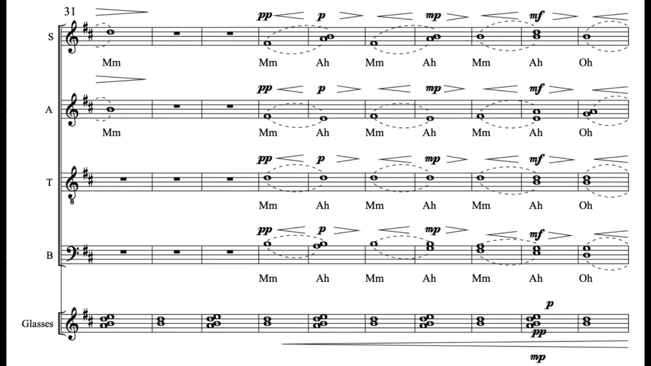 Stars (Ē. Ešenvalds) Score Animation