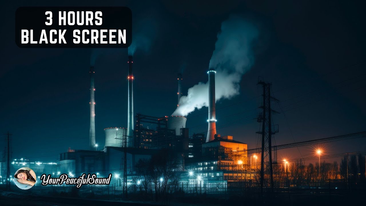 Industrial Factory Sounds | Oil Refinery Ambience | White Noise for Relaxing, Sleeping, Focus