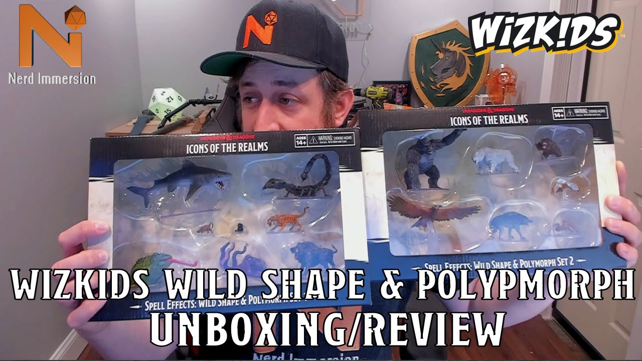 Wild Shape & Polymorph Set 1 & 2 Unboxing/Review (WizKids Icons of the Realms) | Nerd Immersion