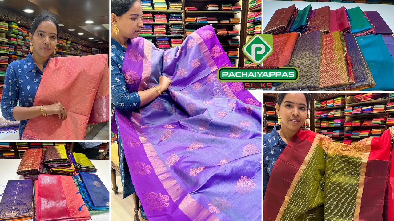 Shopping Pure Soft Silk Sarees | Tnagar Kanchipuram Pachaiyappas New Arrivals