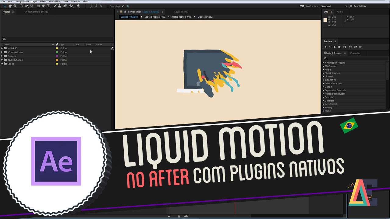 Tutorial de Adobe After Effects: Liquid Motion Effect