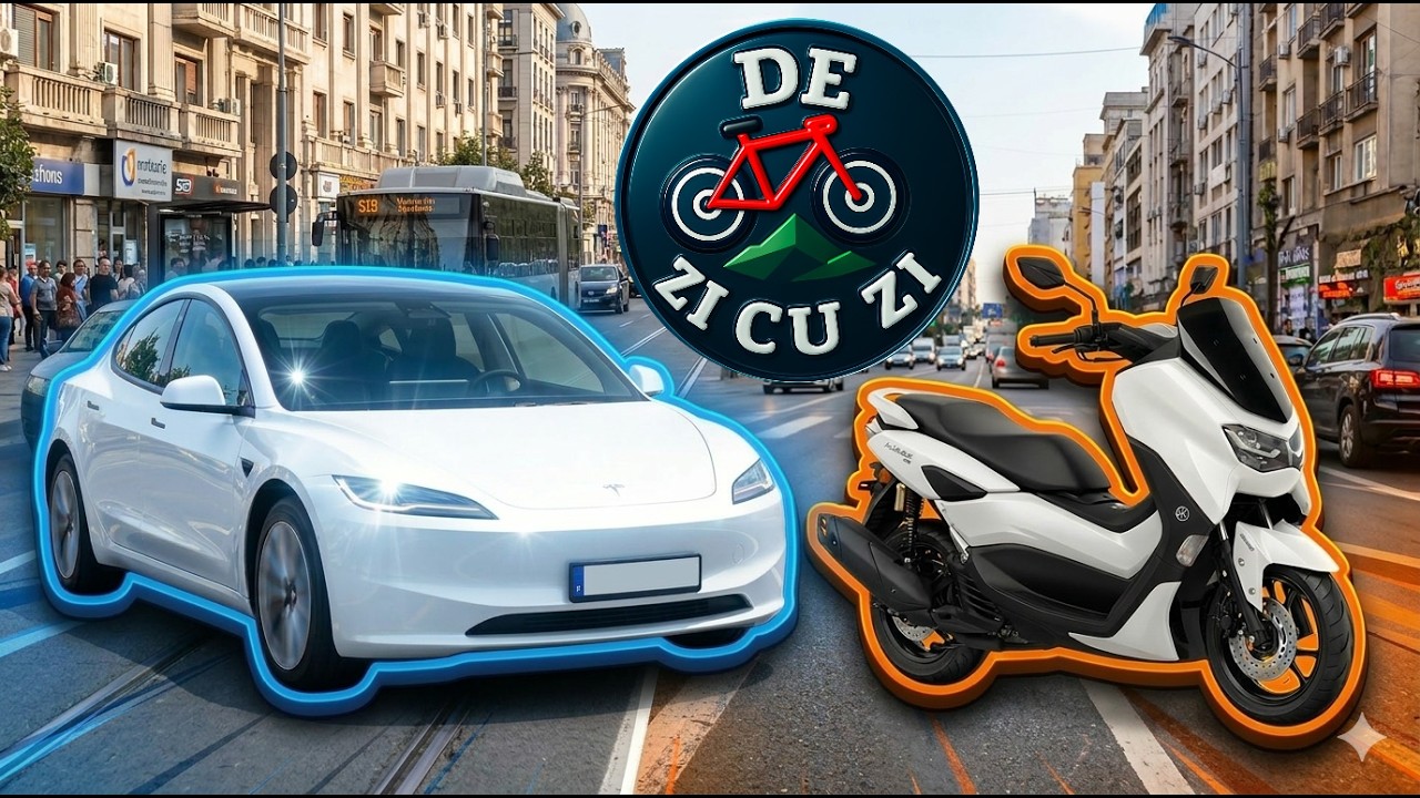 🛵 Vlog pe scuter NMAX 125 + am testat o Tesla de 500 de cai 🔥