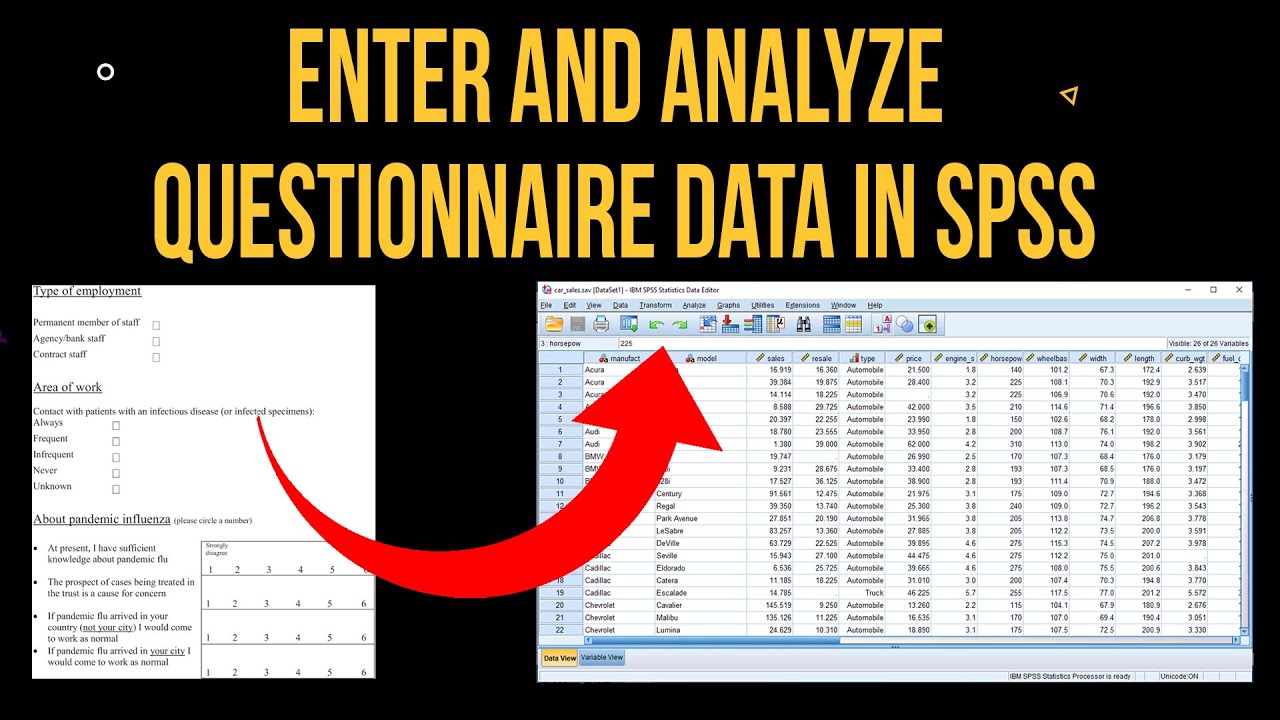 SPSS: How to enter and analyze data from a questionnaire
