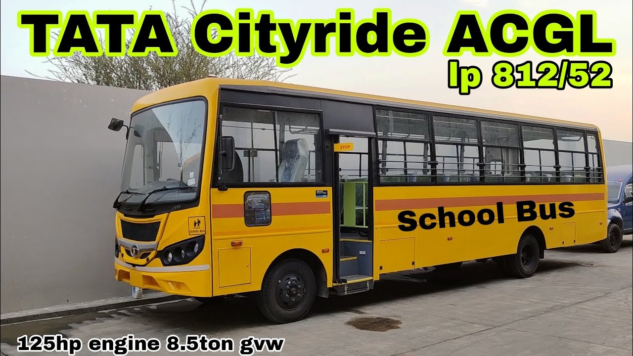 tata Cityride ACGL school bus lp 812/52 bus 125hp diesel engine 8.5ton gvw #tata #bus