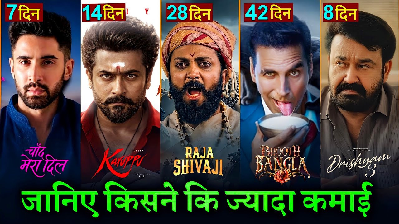 Bhooth Bangla Box Office Collection, Karuppu, Drishyam 3, Chand Mera Dil, Raja Shivaji Collection,