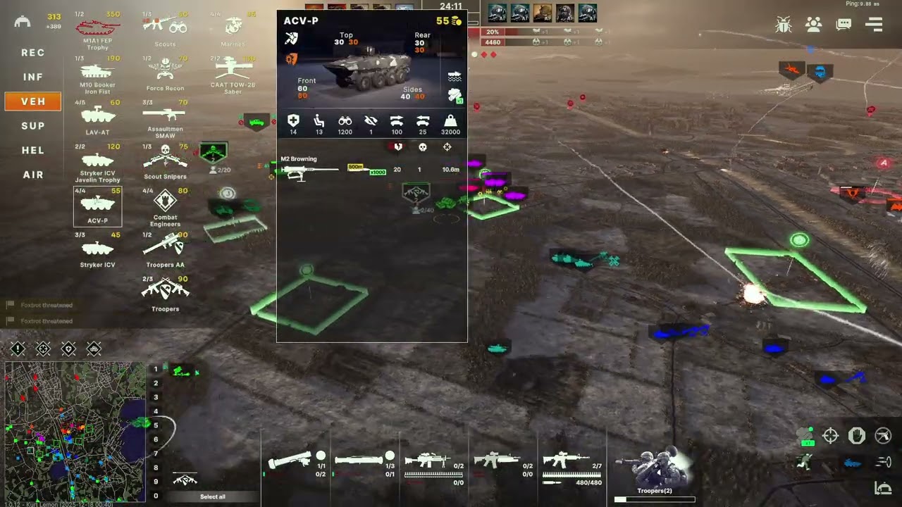 NEW AI SKIRMISH MODE!!!! #brokenarrow Marine/Stryker Hard AI Gameplay!