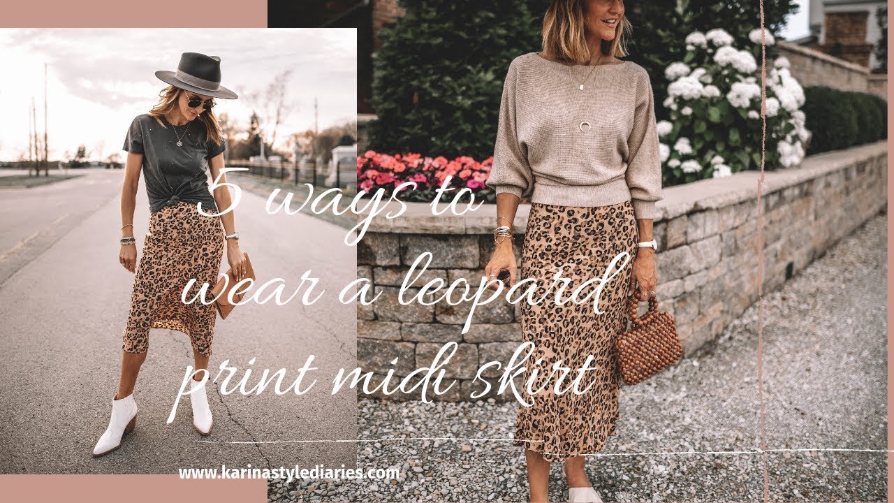 HOW TO WEAR LEOPARD PRINT MIDI SKIRT IN 6 WAYS | KARINA STYLE DIARIES