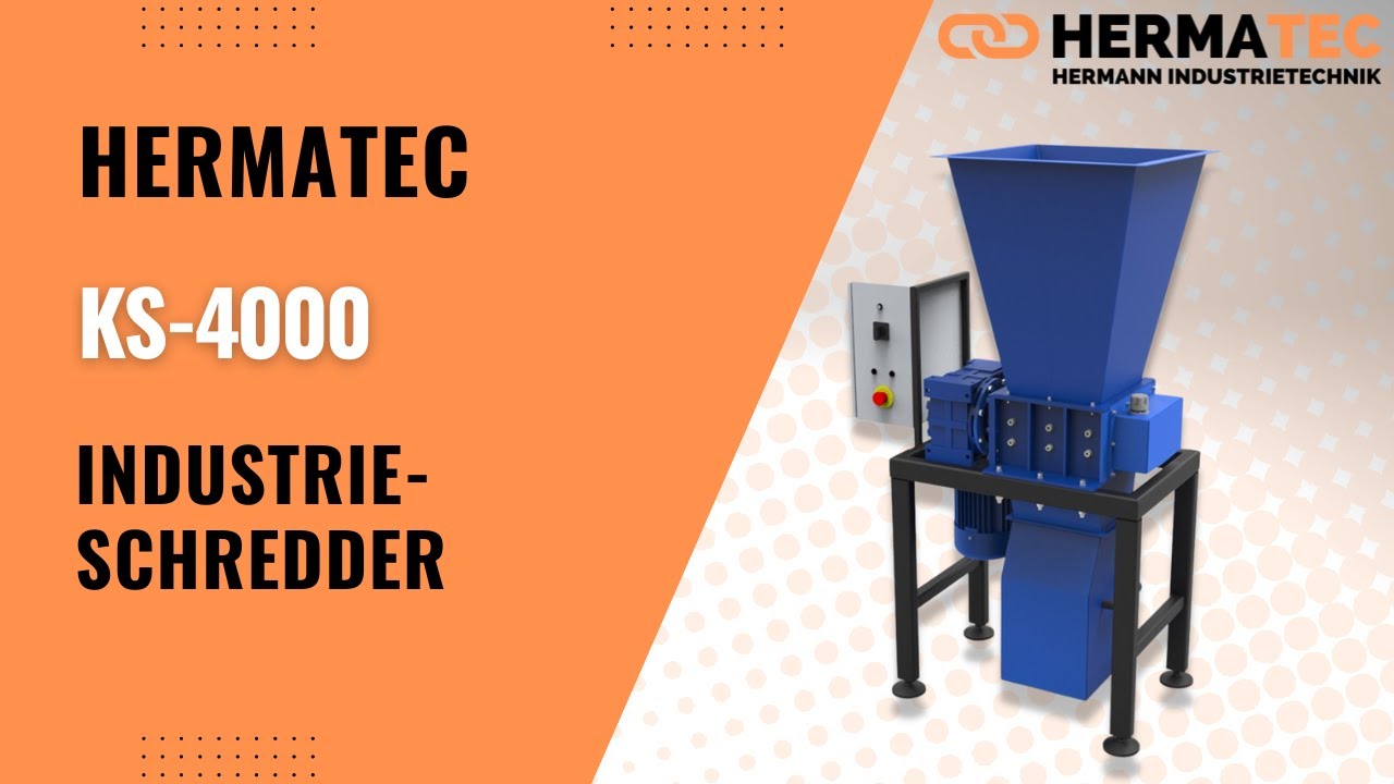 HERMATEC KS-4000 | Industrie-Schredder | Kunststoff-Schredder | Made in EU
