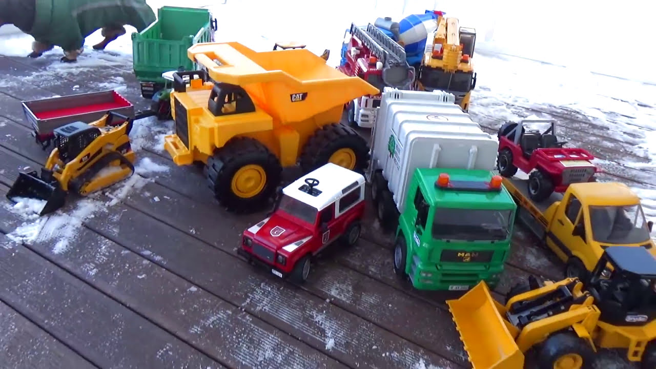 Cars for kids Construction Trucks Crash Bruder Cars Toys Video