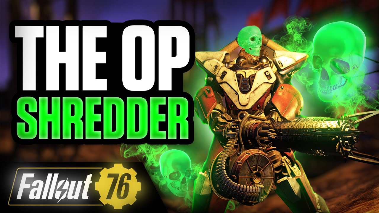 The SHREDDER. OP Dedicated Minigun Basher Character Build - Fallout 76