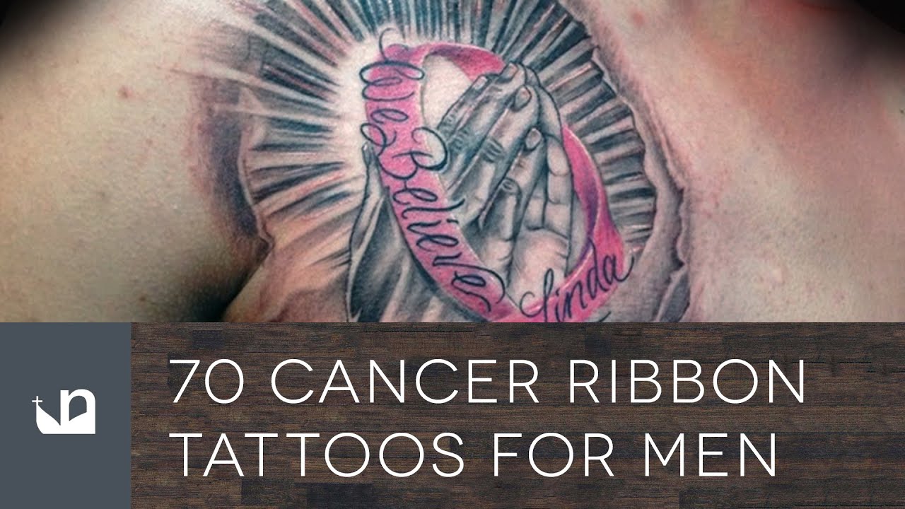 70 Cancer Ribbon Tattoos For Men