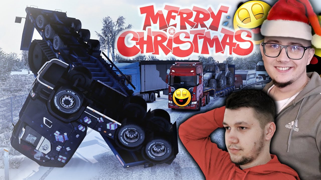 Zimowa Trasa Na Wesoło 2/2 ❄️*JEDZIEMY BEZ ŚWIATEŁ NOCĄ*🤣 ETS 2 MP [KONWÓJ] 🎄 MafiaSolecTeam [MST]