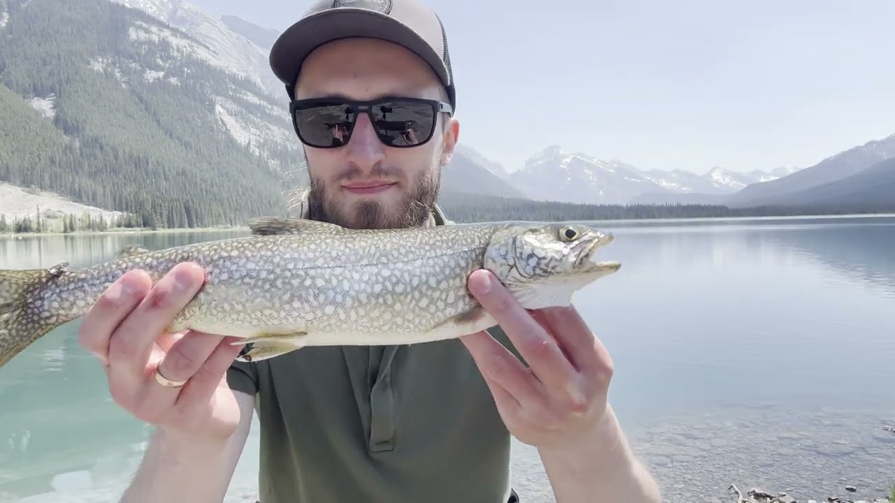 Fishing in Provincial Park Kananaskis, Alberta, Canada