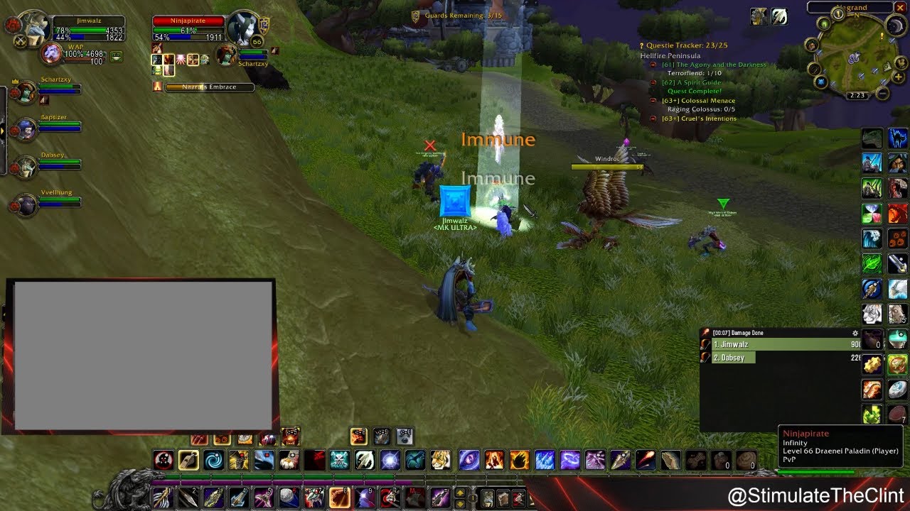 #ClassicWoW Hunter TBC Nagrand Questing , Grinding and a Little PvP. Un Pokito PvP
