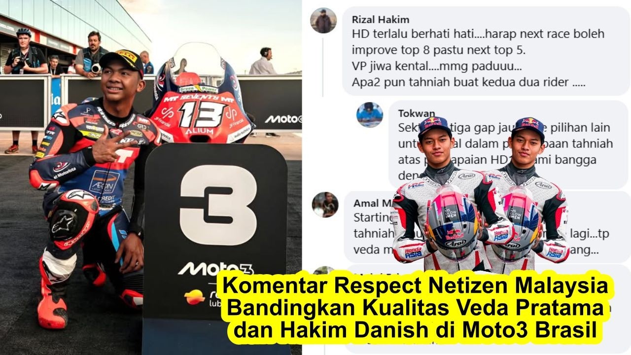 Malaysian Netizens Comparing Veda Pratama and Hakim Danish in Moto3 Brazil