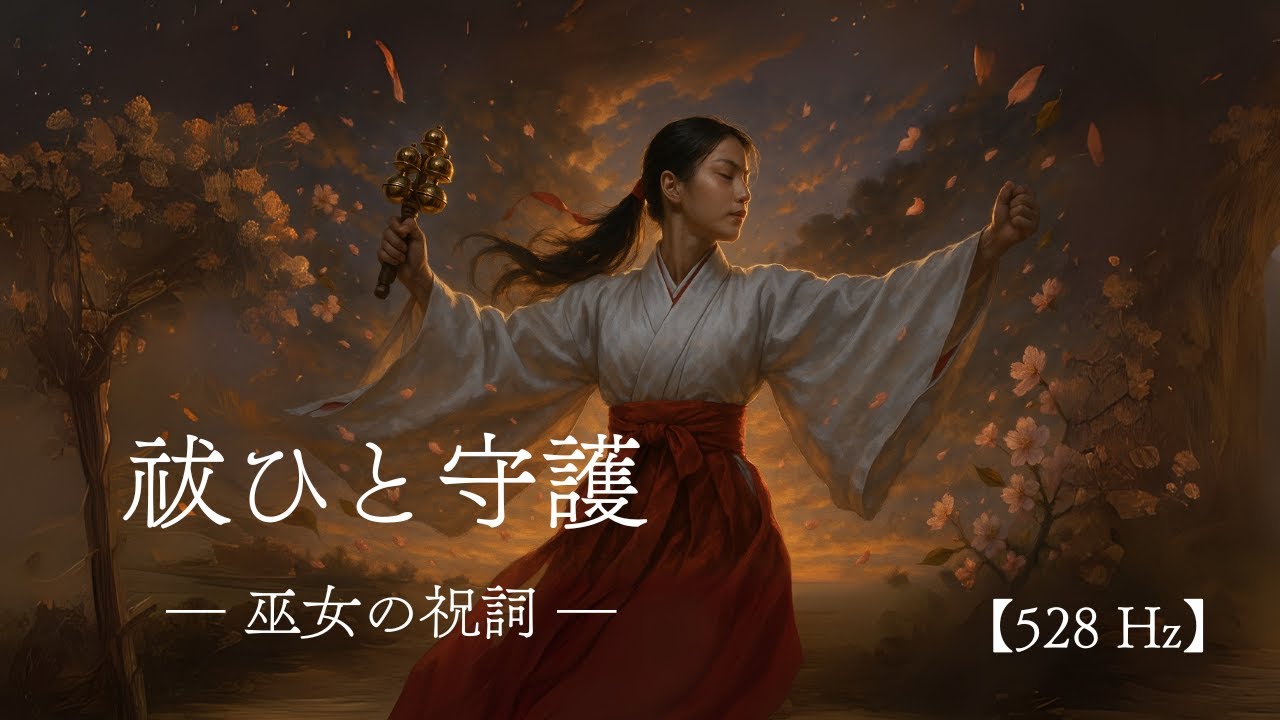 【528 Hz】祓ひと守護 ― 巫女の祝詞#528Hz #祓詞 #祝詞 #神道 #巫女 #守護 #清め
