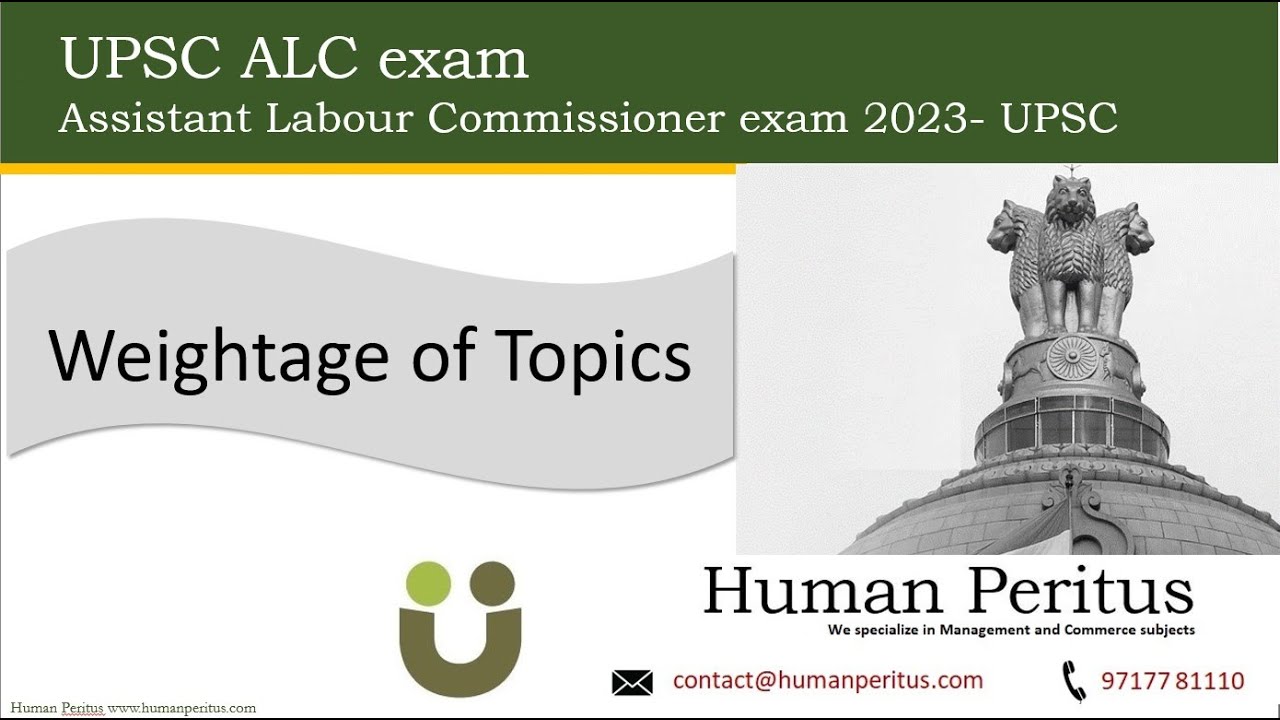 UPSC ALC - Weightage of different topics in paper