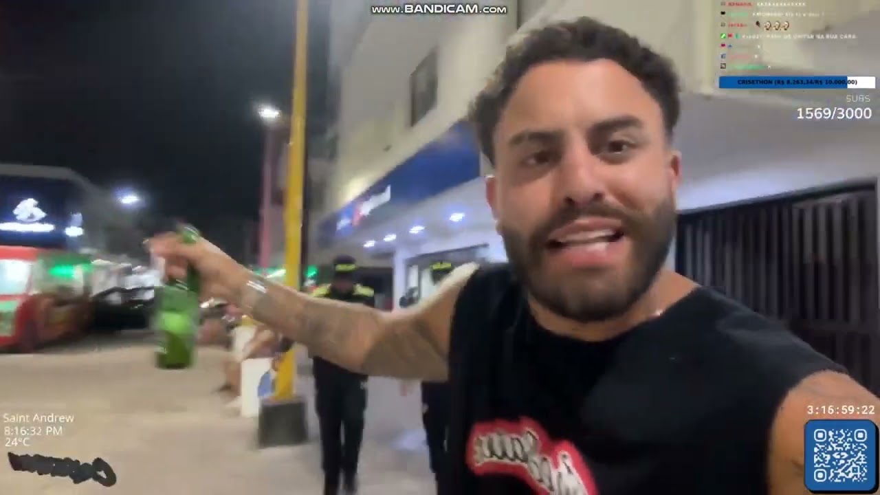 Jhow na colombia role conversando com pessoal na rua