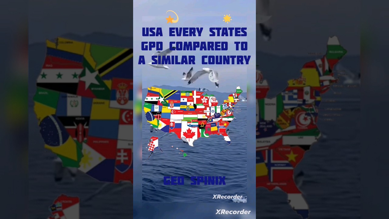 USA every States GDP compared to a similar country 🇺🇲💸GEO spinix #usa #gdp #country