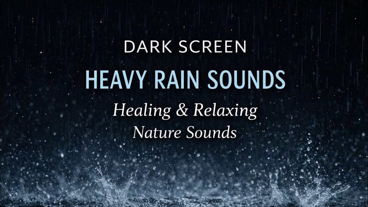 Rain Sounds for Sleep BETTER Tonight | Dark Screen Nature Sounds
