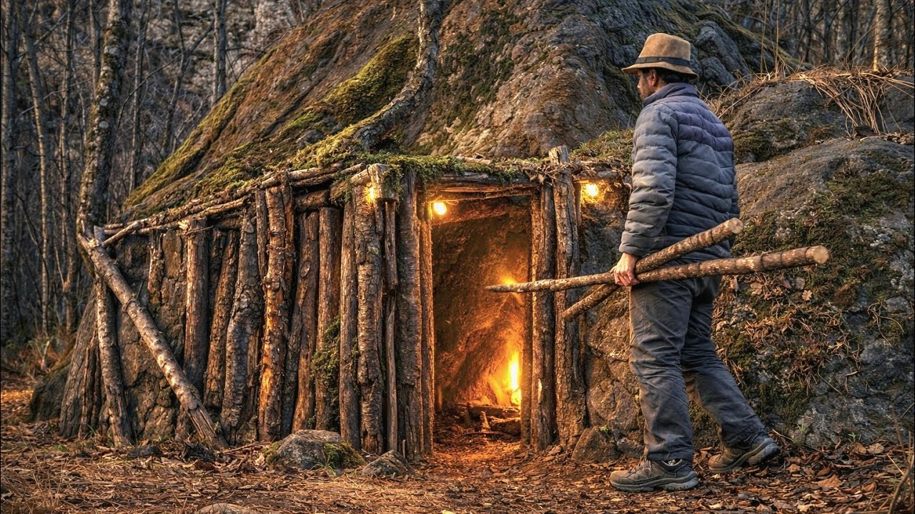 Extreme Bushcraft Camping | Building a Survival Shelter in the Wilderness 