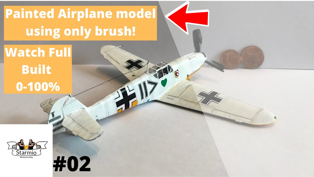 Tutorial of how to Build & Brush Paint a WW2 german airplane in 1/72 scale