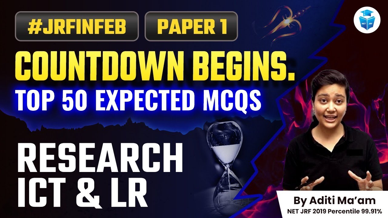Info.& communication Tech In UGC NET JRF 2023 Paper 1 | 100% Sure Topics MCQs ICT by Aditi Mam