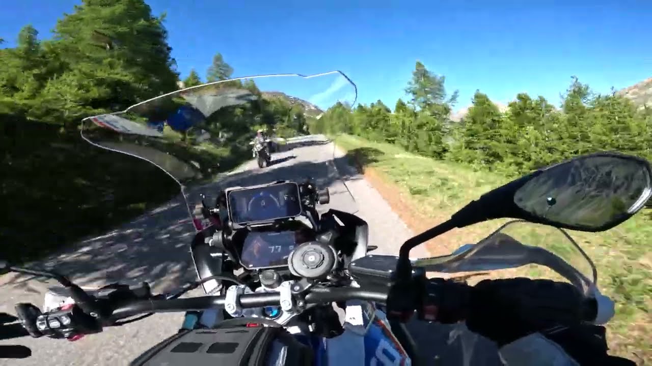 Riding in French Alps to Col de l'Iseran from Val d'Isère on BMW R1250GS HP 2019