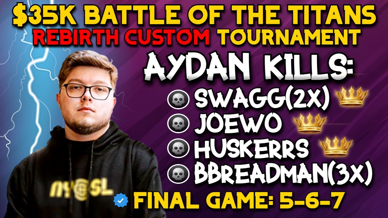 *GRAND FINAL* WARZONE Aydan Kills Swagg & Joewo /$35K Battle of the Titans Rebirth Island Tournament