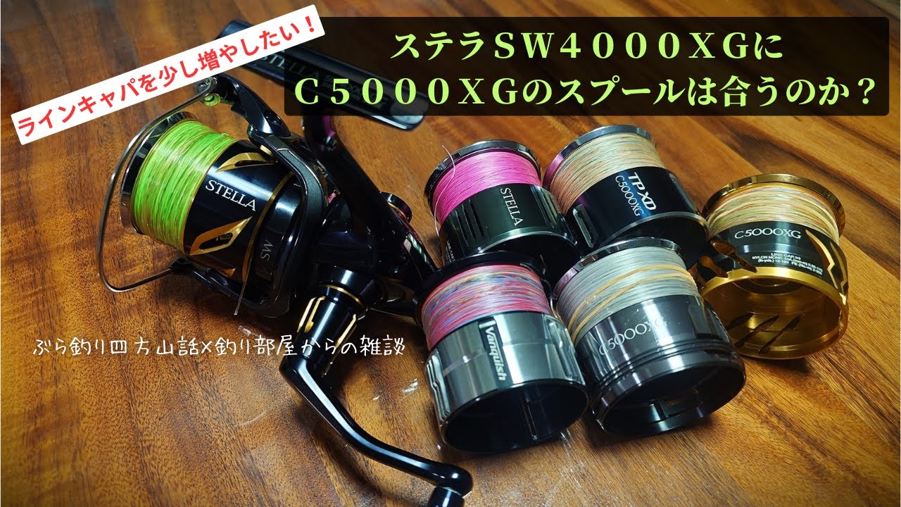 ラインキャパを少し増やしたい！２０ステラSW４０００ＸＧにＣ５０００ＸＧのスプールは合うのか？・釣り部屋からの雑談・四方山話２５７