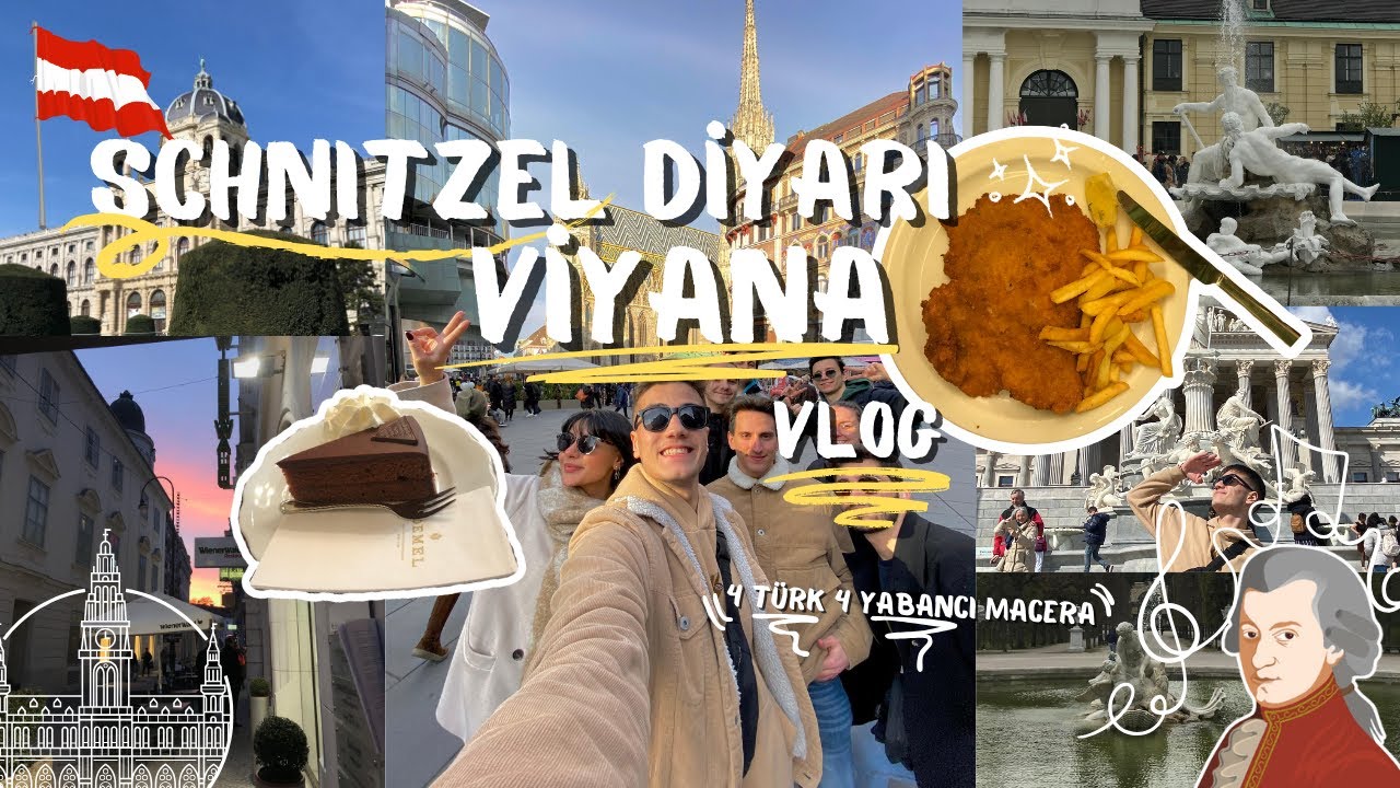 SCHNITZEL DİYARI VİYANA VLOG | 4 TÜRK 4 YABANCI 8 KİŞİ YOLLARDA  | ERASMUS SEYAHAT