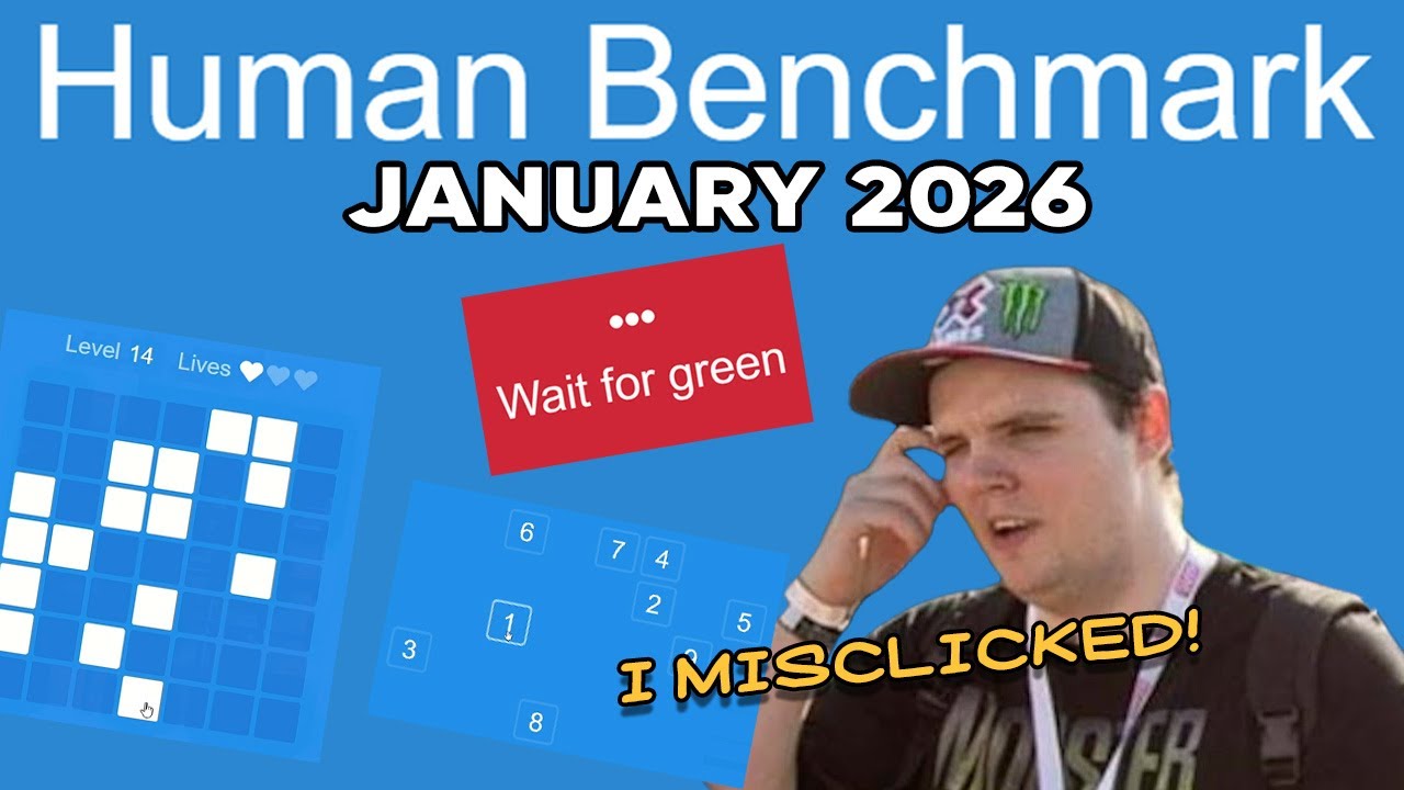 Old man finally does the CHIMP TEST | AdmiralBulldog's Human Benchmark: January 2026
