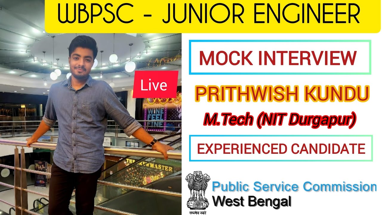 WBPSC JE Mock Interview||Prithwish Kundu||Civil Engineering Academy, Berhampore,WB.
