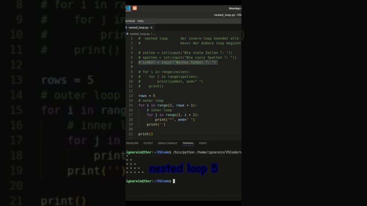 nested loop 5  #mibamathematik  #mibafunandgames