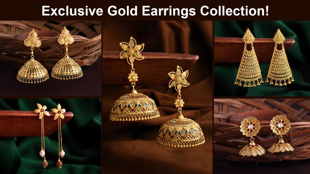 Exclusive Gold Earrings Collection With Price And Weight